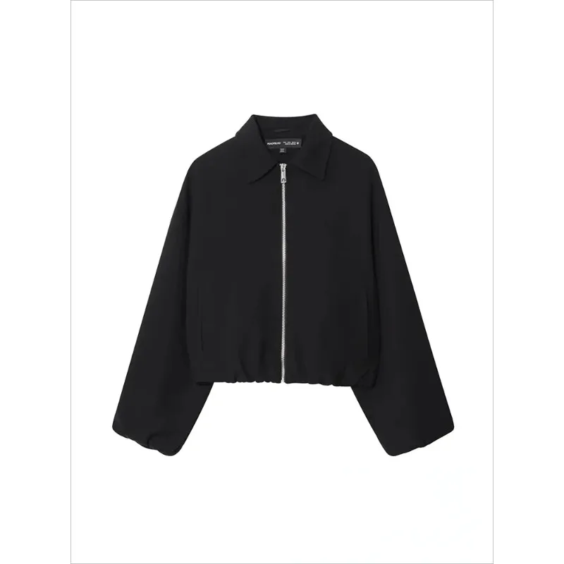 

Casual Chic Bomber Jackets Women Long Sleeve Zipper Pockets Short Coats Fashion Fall Streetwear Women Outwears