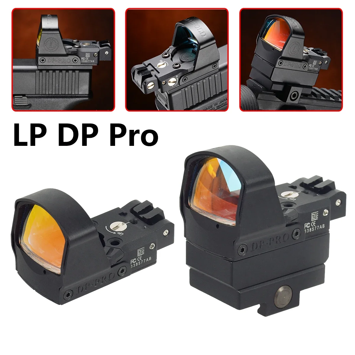 Tactical High Quality Metal LP DP Pro Red Dot Sight 2.5 MOA Riflescope With KWA KSC Glock 1911 1913 Mount Hunting Scope