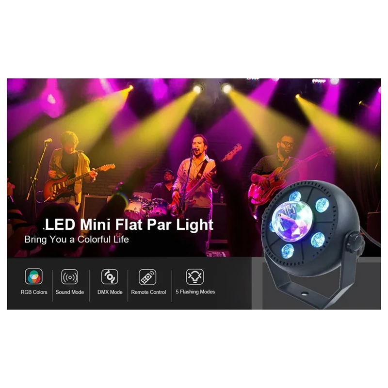 Lampu Par LED bola disko 2 In 1 6X3W, lampu disko RGBW pengontrol DMX efek lampu klub Bar dekorasi pernikahan colokan EU