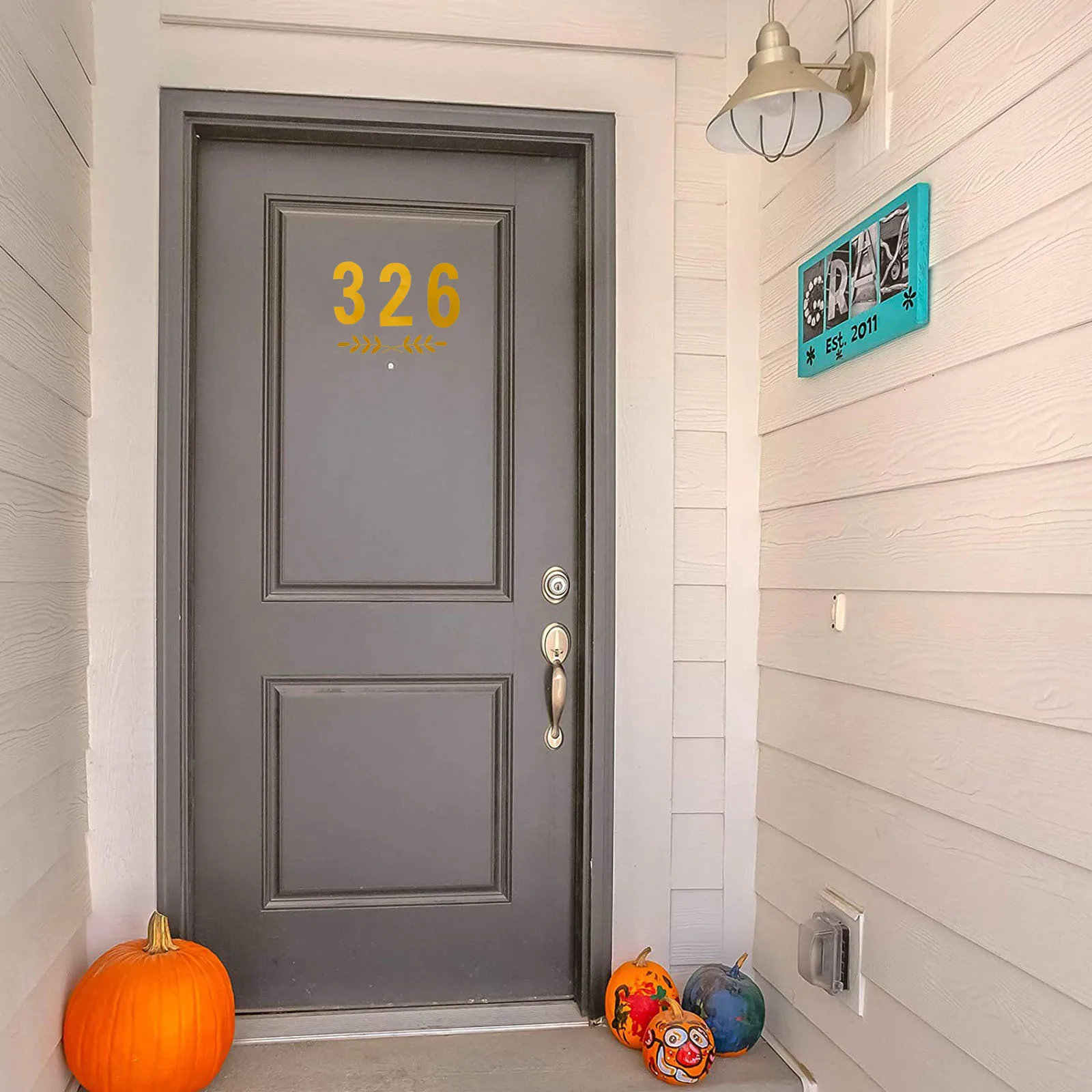 

15 pcs Reflective Label Stickers Leave Design Waterproof Outdoor Mailbox Numbers For Outside Address Decals For Door Car Body
