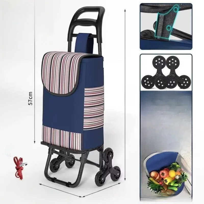 

Ultra Lightweight Aluminum Alloy Hand Pulling op Cart Portable Folding Hand Puing Rod Vegetable Bung Trailer for El...