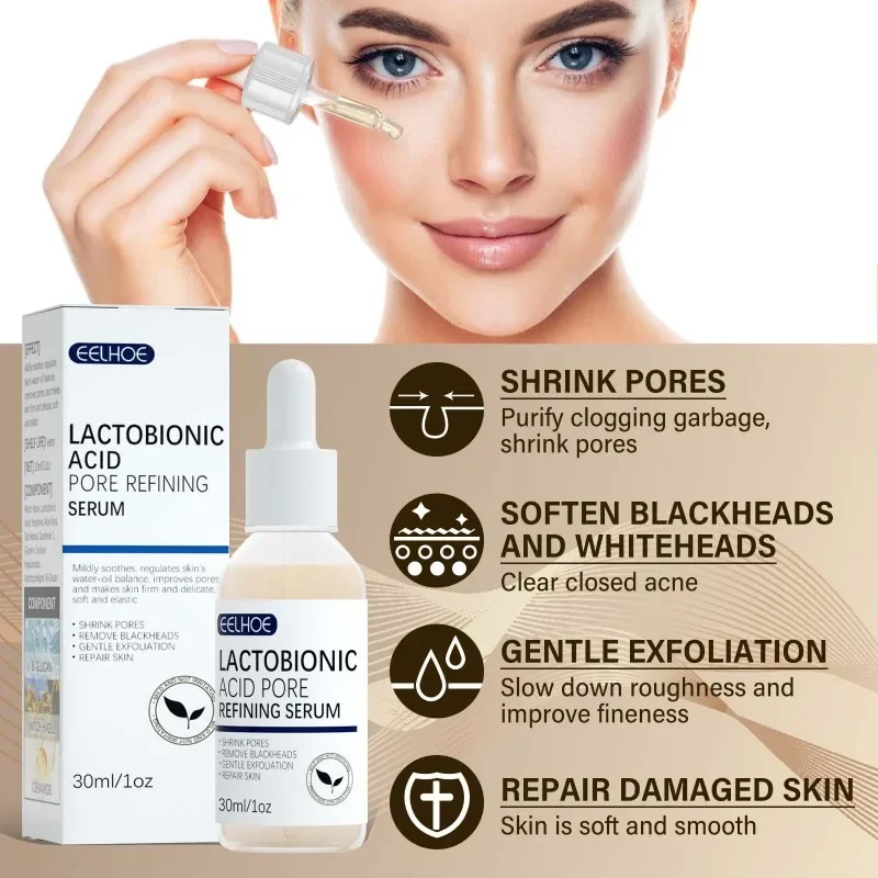 

Pore Shrinking Serum with Lactic Acid Facial Essence Ideal for Daily Skin Care and Pore Minimizing Maintenance