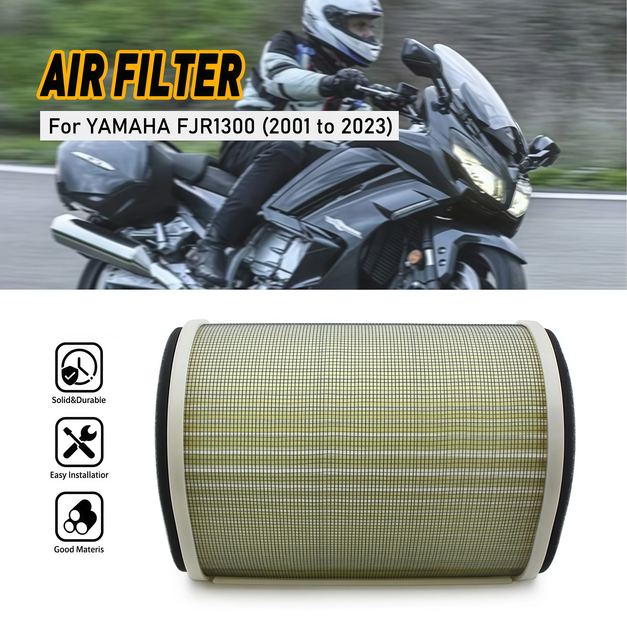 

Motorcycle Air Filter High Flow Cleaner For Yamaha FJR1300 FJR1300A FJR1300AS FJR1300AE FJR 1300 A 5JW-14451-00-00