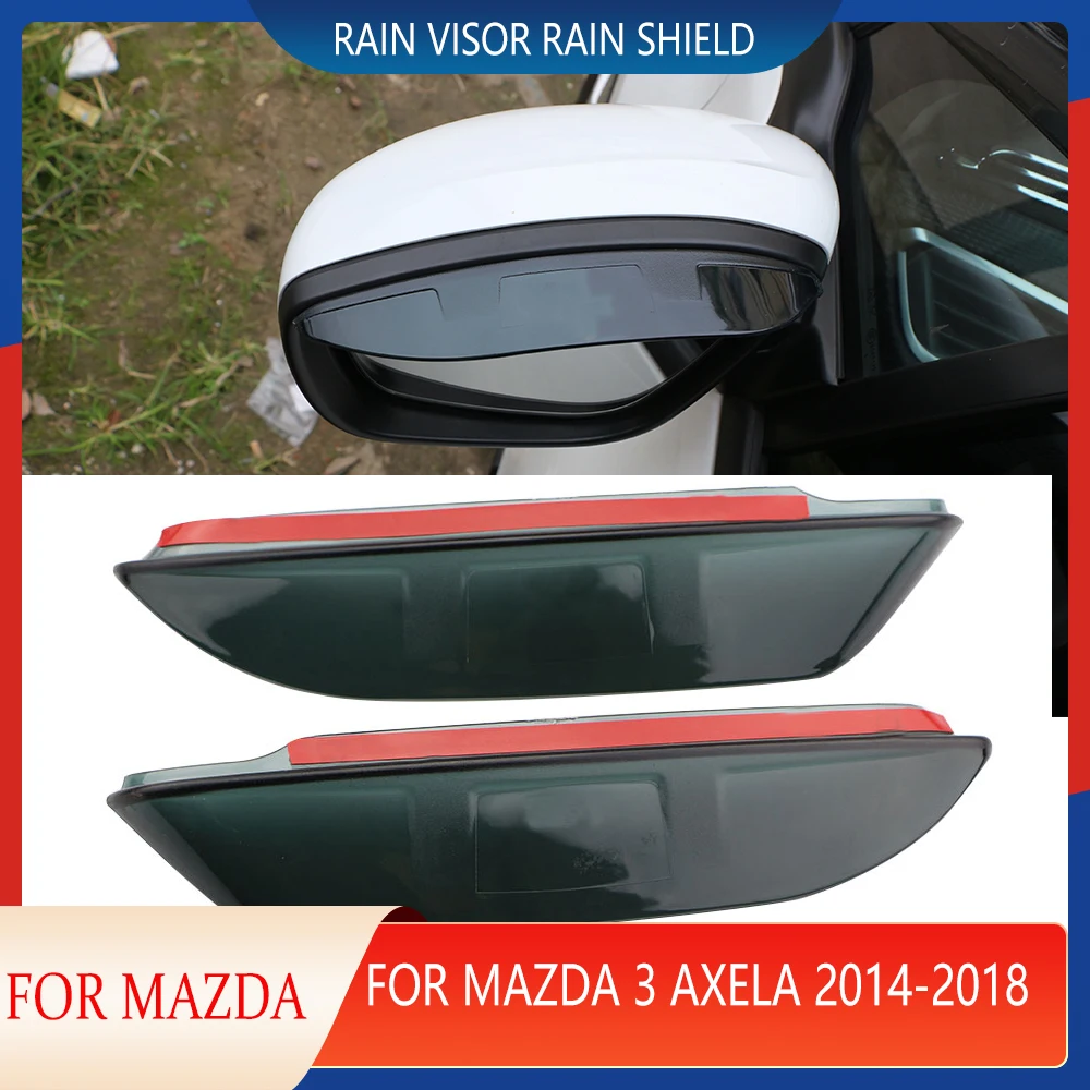 

2pcs Car Side Mirror Acrylic Rain Visor Rain Shield Sticker for Rainning for Mazda Axela 2014 2015 2016 Accessories