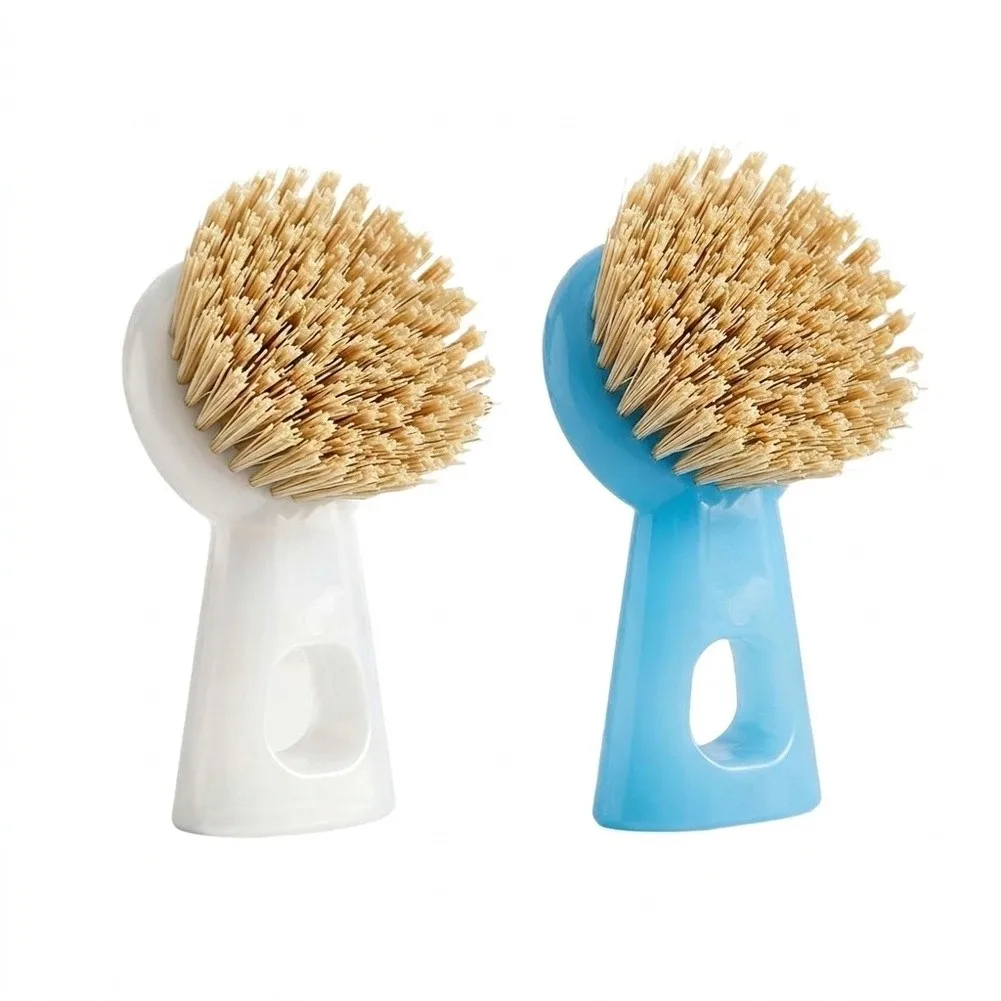 Upright Vegetable Scrub Brush Set of 2 for Potatoes Carrots Beets Sweet Potatoes Tomatoes Mushrooms Plastic Nylon Build