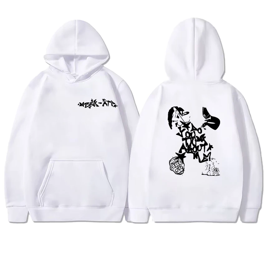 Nsqk Graphics Do You Think about Me Double Sided Printed Fleece Sweatshirt Men Women Long sleeve Hoodie Fashion Unisex Pullovers