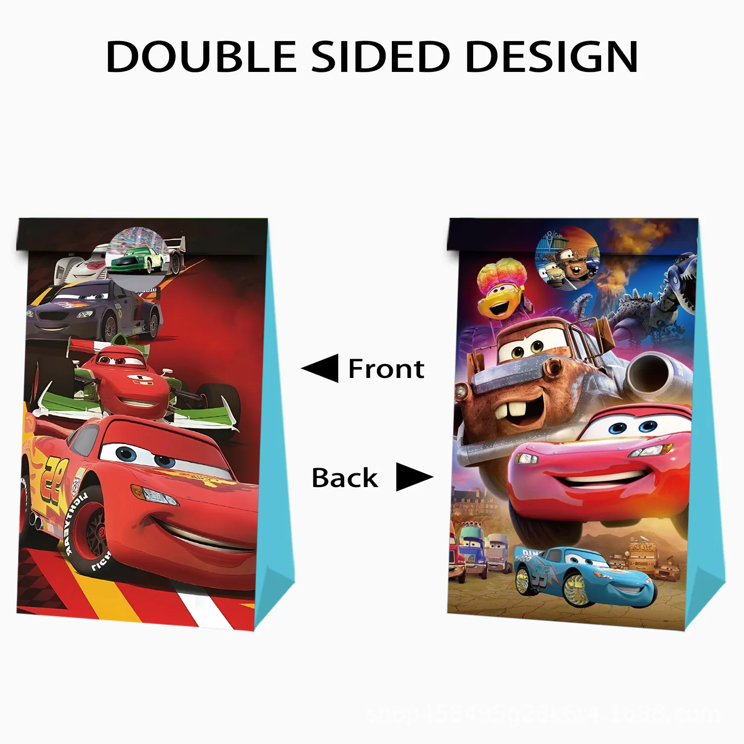 12pcs Cars Gift Bags Anime Children Birthday Party Candy Bag Kraft Paper Packaging Boxes Treat Bag Supplies Gift view 3