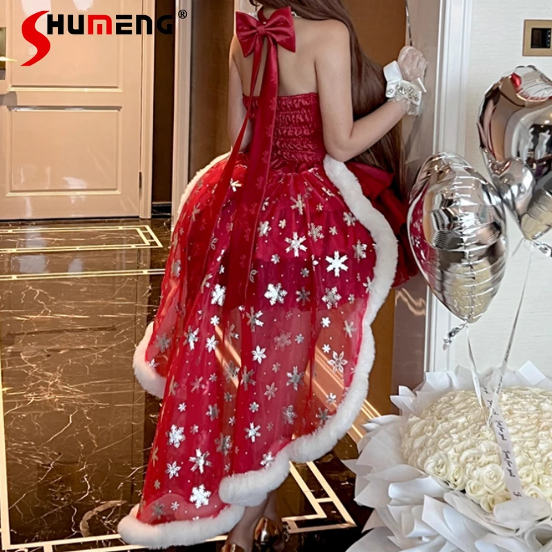 

Elegant Y2k Off-Shoulder Strapless Dresses Soft Girl Ballet Style 2 Colors Vestidos Japanese Rojita Sweet Princess Party Dress