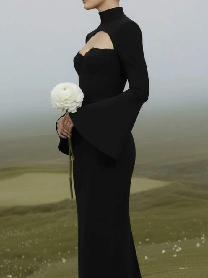 Evening Luxury Party Dresses Dubai Halter Backless Mermaid Vintage Formal Occasion Prom Gowns Black Customized أطقم فسات