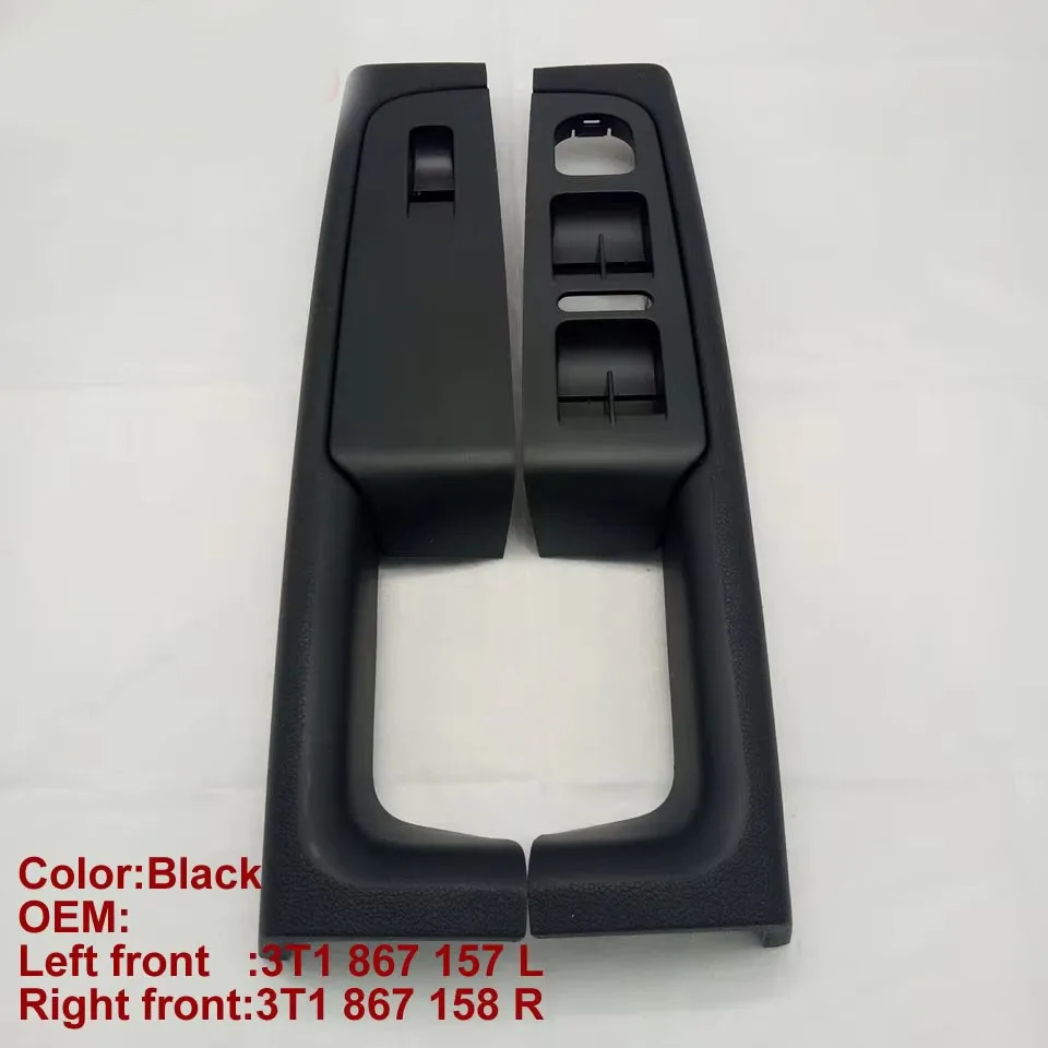 For Skoda Superb door handle front left and right door armrest box inner handle frame, the lifter switch box black