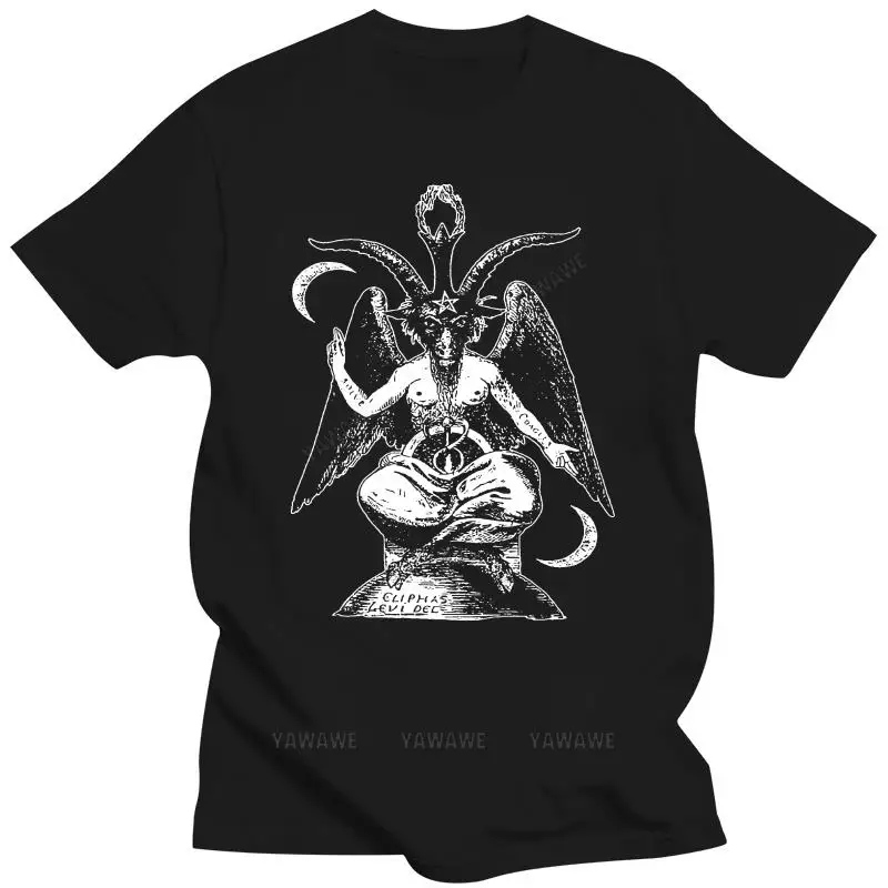 

Printed Shirts Crew Neck Short Sleeve Impact Original Baphomet Printing Mens fashion cotton Oversized T Shirts male tee-shirt