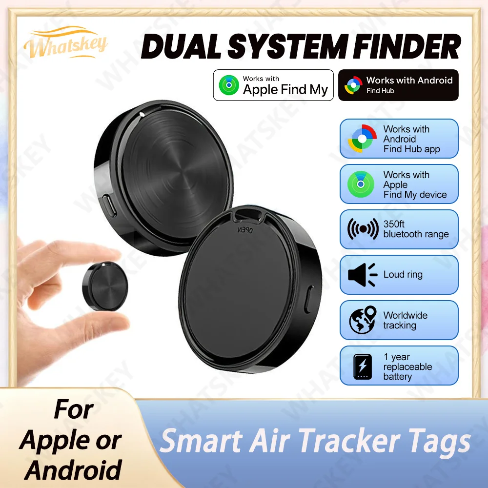 

Работа с Android Find Hub Bluetooth GPS-трекер для IOS Find My Key Wallet Finder Брелок Smart Tag Smart Life Охранная сигнализация