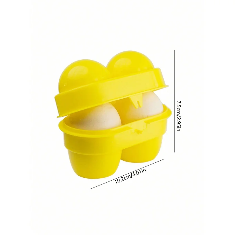 2 Grid Plastic Egg Holder Reusable Portable Eggs Carrier Container Case Outdoor Egg Box for Camping Picnic Hiking Travel