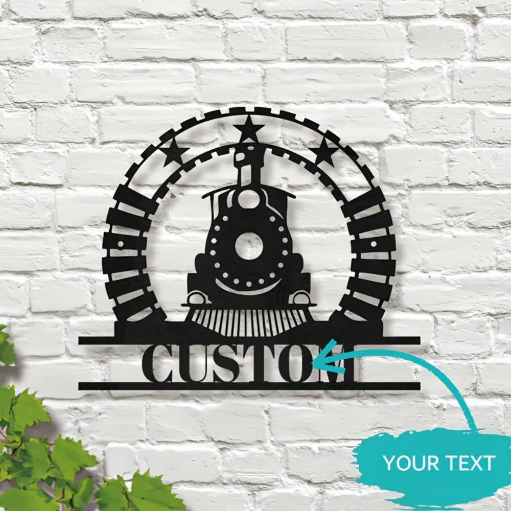 

Customized Vintage Train Locomotive Metal Wall Art with Personalized Destination Signs High Quality for Multifunctional Decor