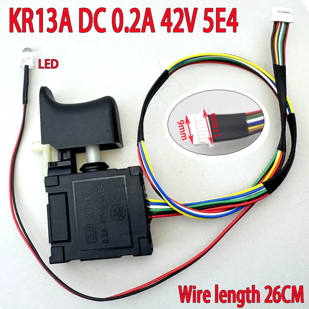 

36V42V 30A Electric Wrench Accessories Drill Switch Adjustable Cordless Drill Trigger Switch Drill Speed Switch For 6302/JC15-2A