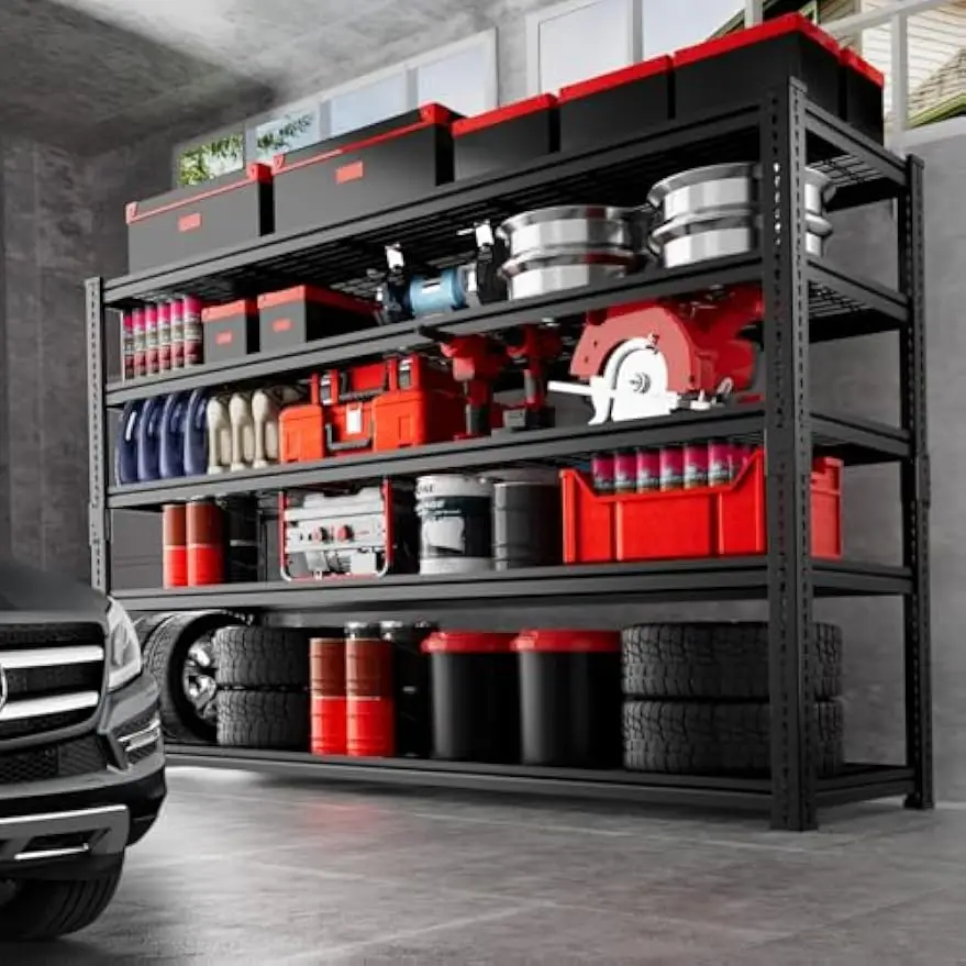 Heavy Duty Metal Storage Rack 5 Tier Adjustable Wire Shelving Unit Garage Pantry Warehouse 3300 LBS Capacity