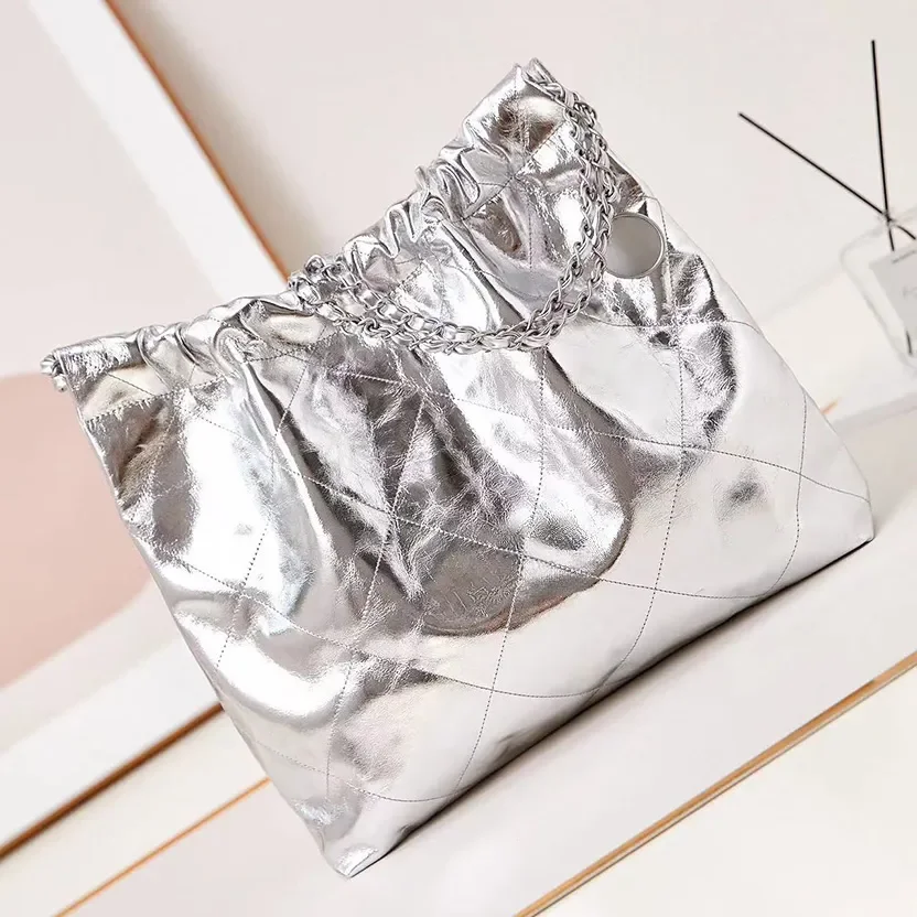 

wholesale price 12A upgrade mirror quality designer tote bag women small medium large capacity shopping bag silver