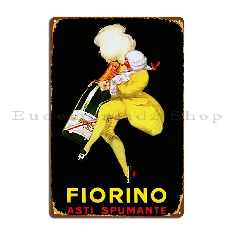 Металлическая табличка-постер Fiorino Asti Spumante Vintage Lithograph: рекламная настенная вывеска для паба, персонализированная табличка для клуба, жестяная вывеска-постер