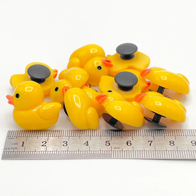 5/10Pcs Original Little Yellow Duck Icon Shoe Charms Decoration For Child\'s Clogs DIY Parts Women Slippers Shoe Pins Accessories