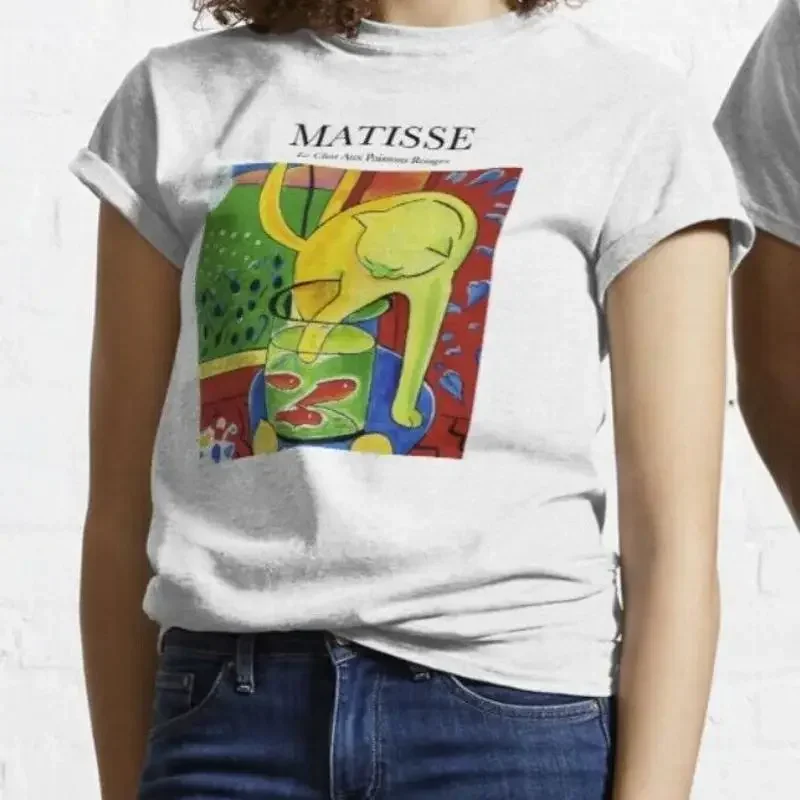 Le Chat Aux Poissons Rouges T shirt Matisse Cat 100 Cotton