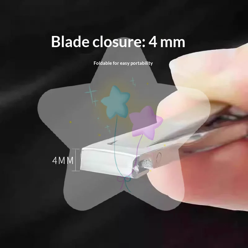 1Pcs Nail Clippers Ultra Thin Foldable Portable Multi-Function Stainless Steel Nail Cutter for Home Travel Daily Use