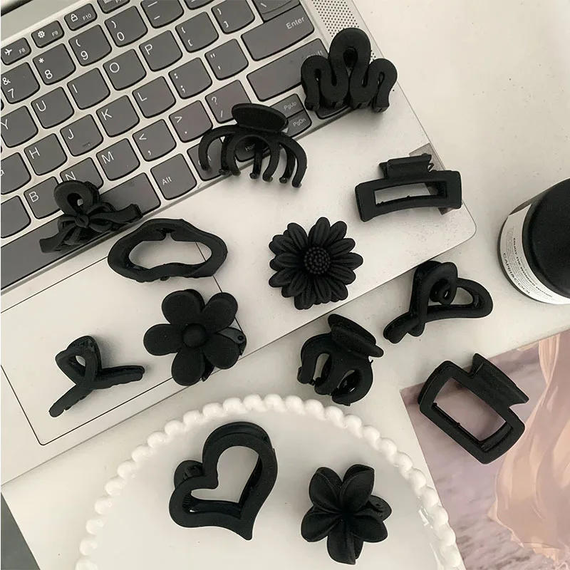 

Миниатюрные матовые заколки-крабы для волос: стильные зажимы для высоких хвостов, роскошные заколки для полупучков, различные дизайны, украшения для волос для женщин