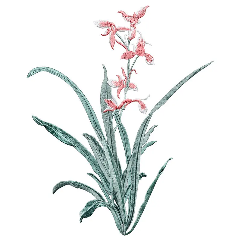 سيمبيديوم ملصق مطرز للملابس والحقائب ، اكسسوارات الديكور ديي ، زين ، الحديد على التصحيح ، 1 قطعة