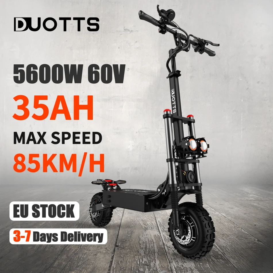 

DUOTTS D88 Electric Scooters 2800W*2 Dual Motor 60V 35Ah Battery 11" Tire Max Speed 85km/h 90KM Range Electric Scooter Adults