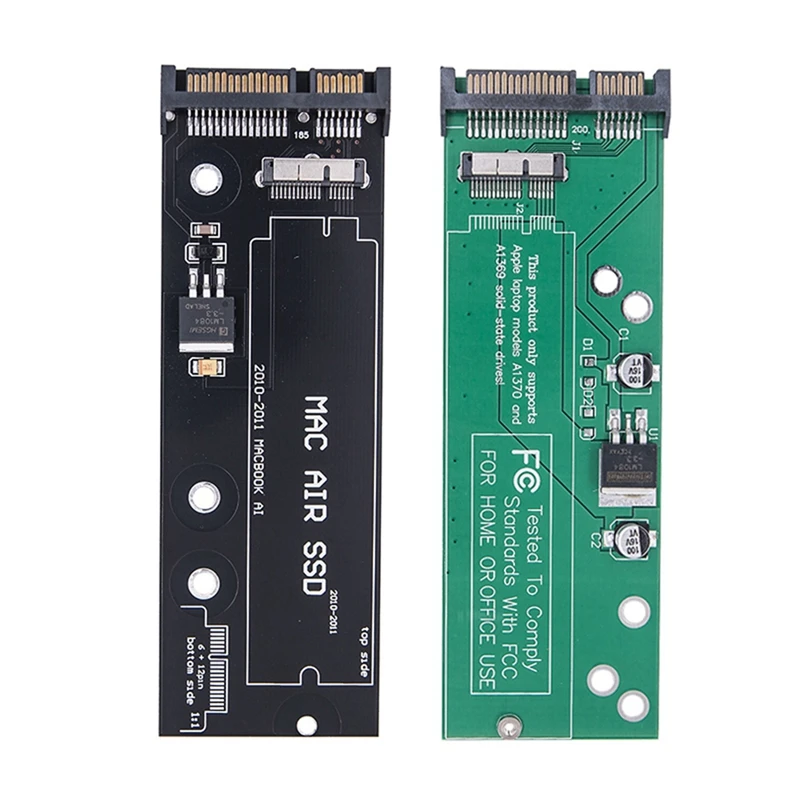 SSD to SATA Converter Card for Apple 2010 2011 for MacBook Air 6+12 Pin A1369 A1370 A1375 A1377 Green