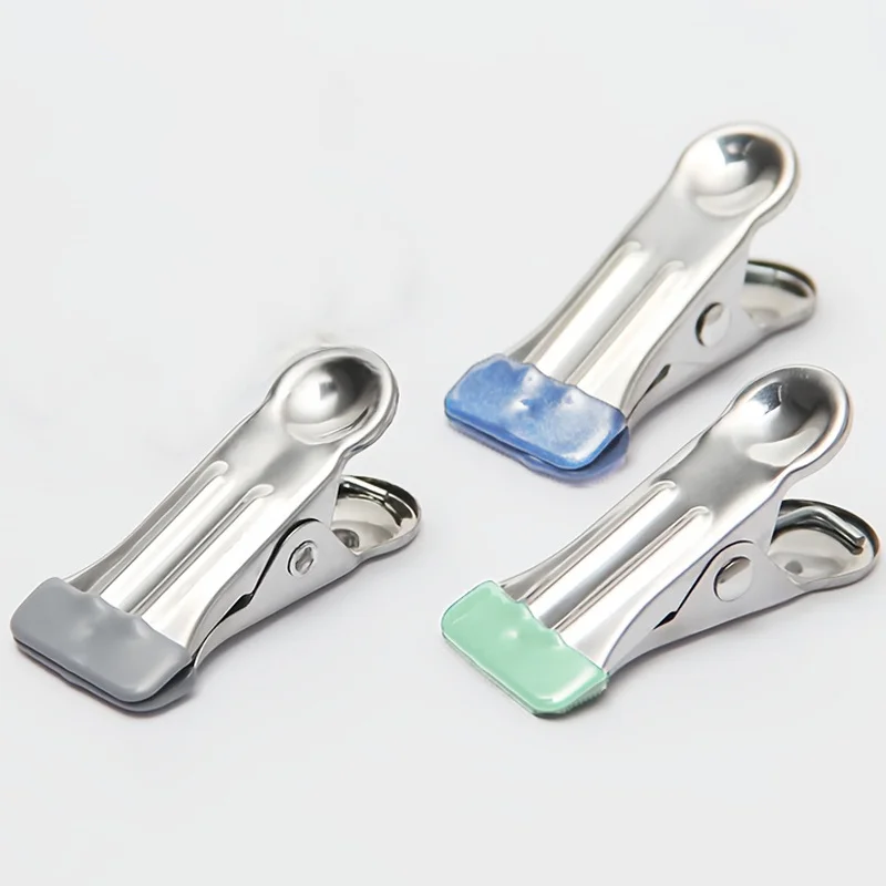 20/30pcs Stainless Steel Clothes Clip Is Used For Laundry, And Multi-Purpose - Used As A Bag Clip For Socks, Towels, And Snacks view 3