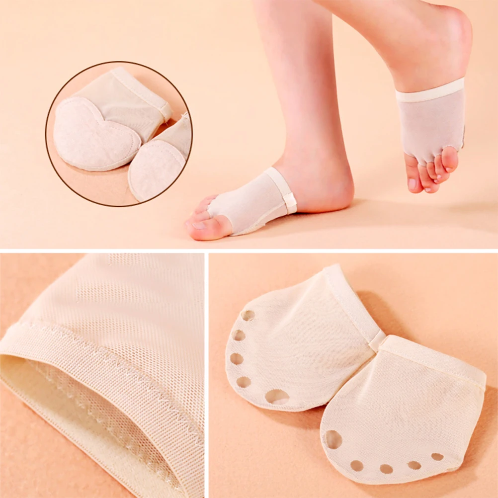 Dance Shoes Half Soles Ballet Toe Pads Sports Ballroom Forefoot Cushion Comfortable Elastic Band Yoga Folking Modern Ballroom