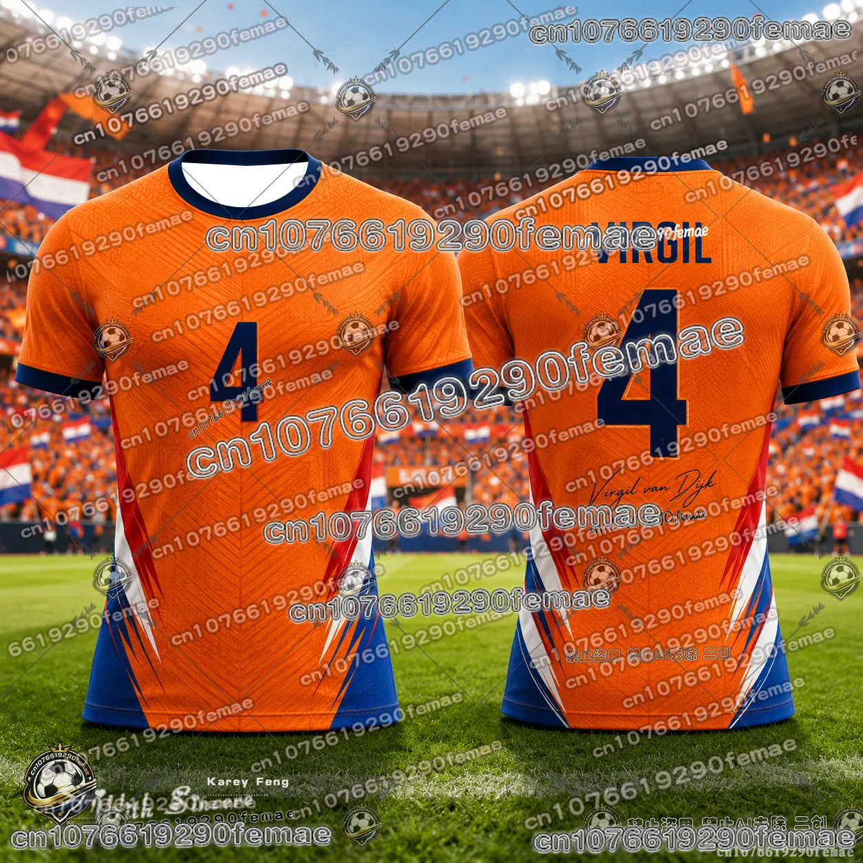 Netherlands Soccer Team Fan Shirt 2027 Special Design Commemorative T Shirt Outdoor Training Football Jersey Kids Adults
