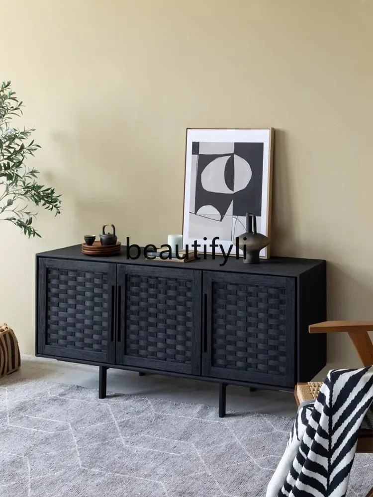 

ls 27Medieval style imported old teak solid wood dining side cabinet wine cabinet storage cabinet living room furniture low