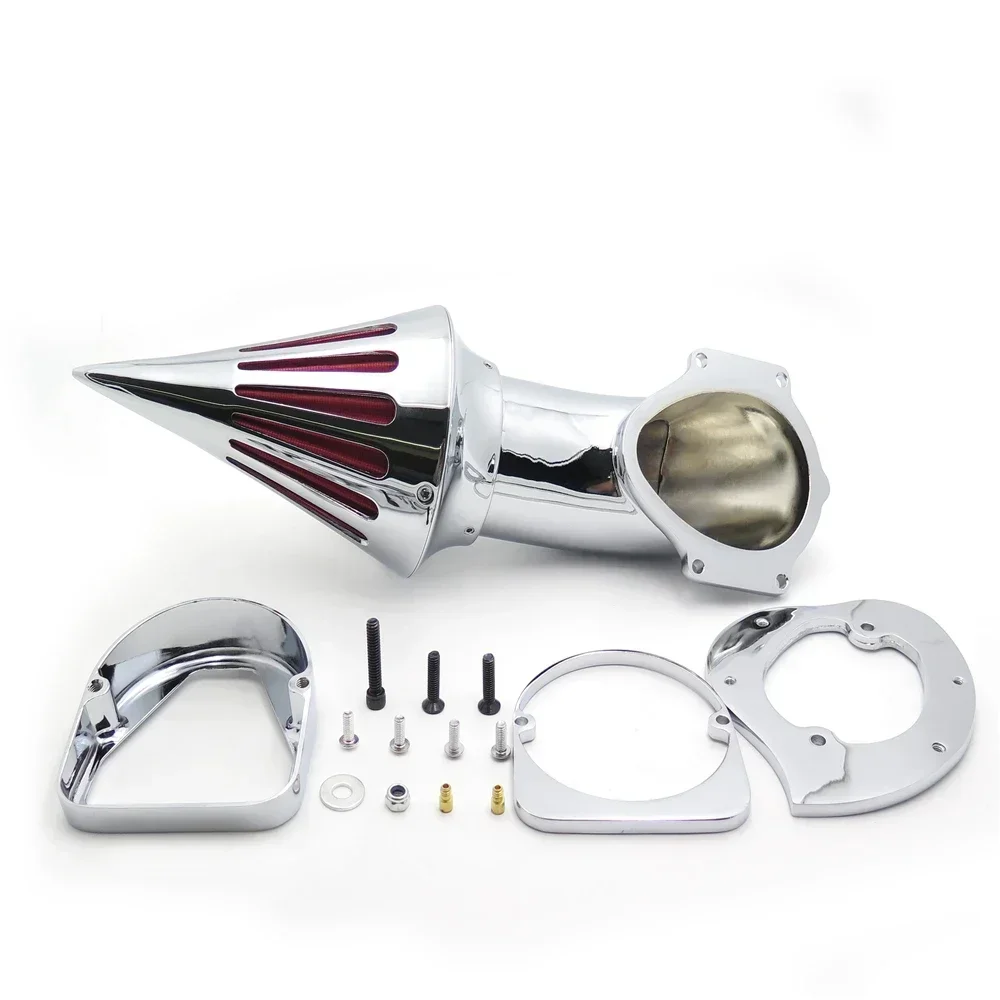 Chrome Spike Air Cleaner Kit Intake Filter for Honda Shadow Spirit/Ace 750 1998-2013 98 & UP Aftermarket Motorcycle Parts