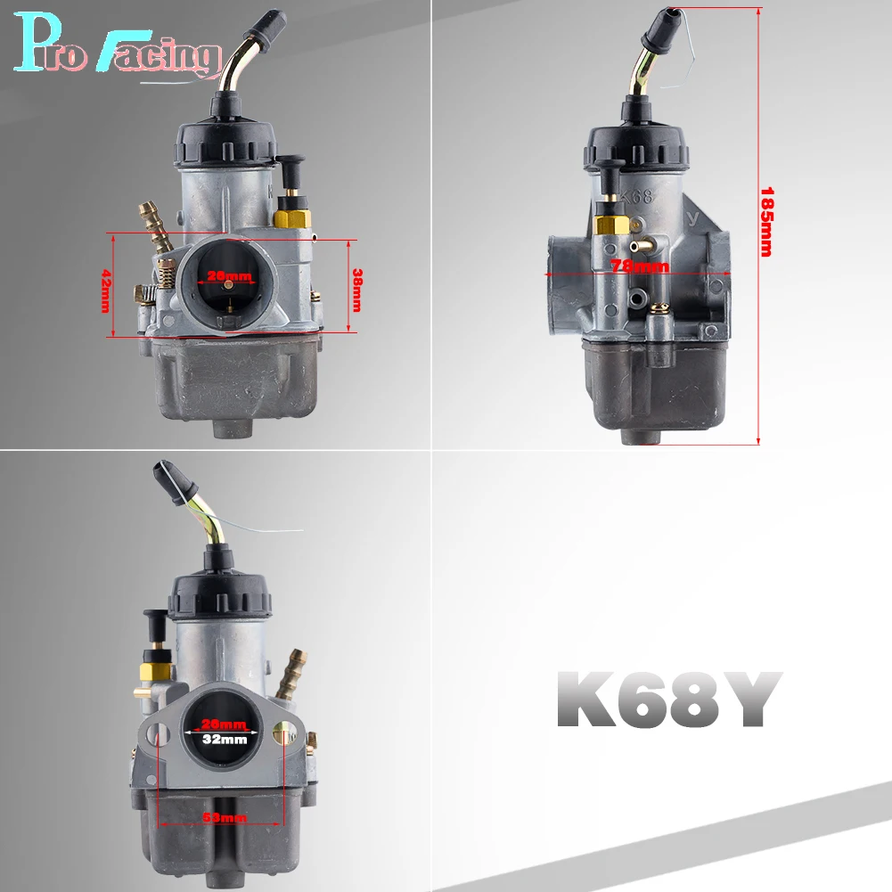 1 Pair K68У K68У-01 2PCS Motorcycle Racing Carburetors For Ural IMZ-8.123 К68У К68У-01 Dnepr MT-11 CMH 8.155 DNEPR MT Enduro