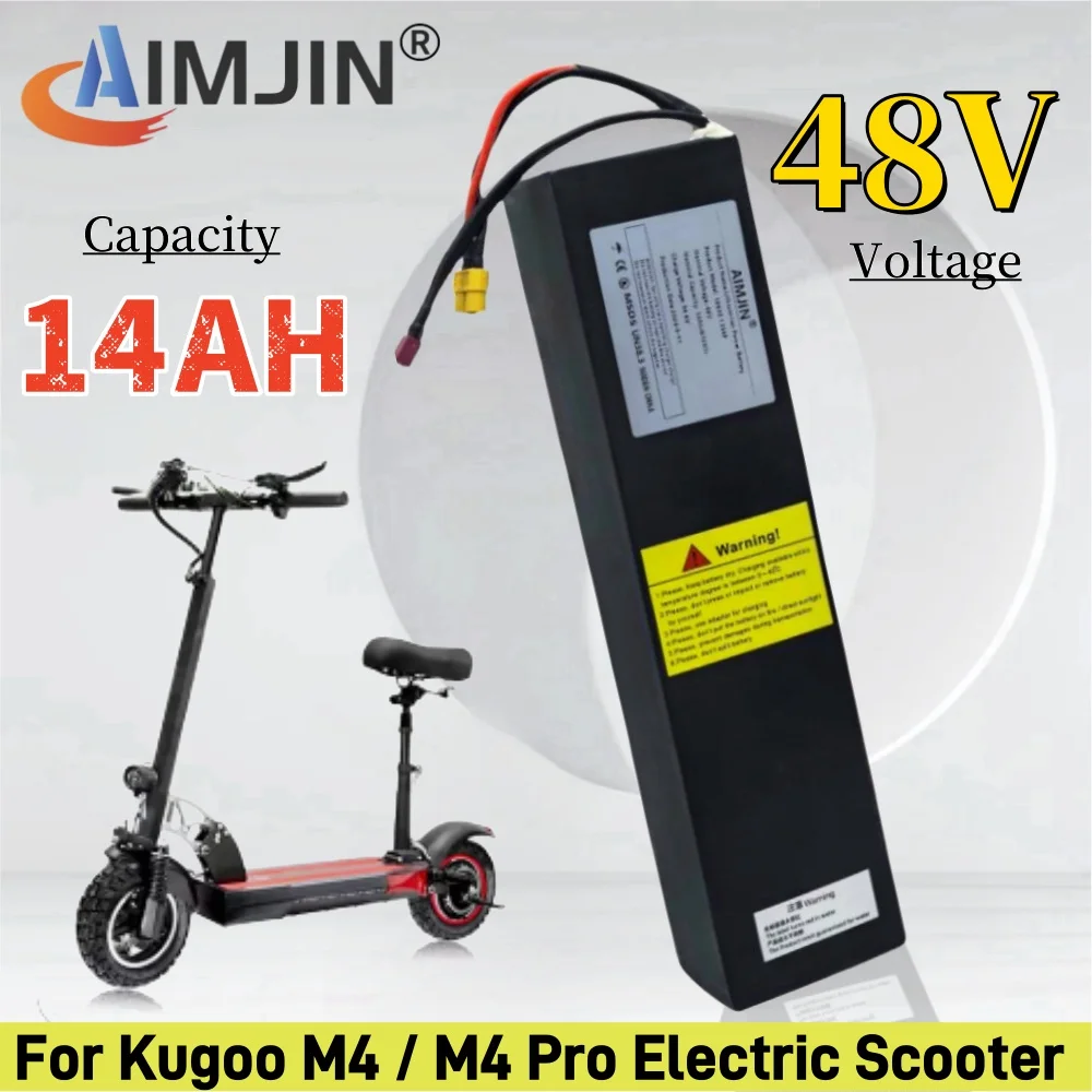 

Original 48V 18650 13s4p for Kugoo M4 14000mAh high-power 672Wh Li-ion Battery Pack M4 Electric Scooter Battery Built in BMS