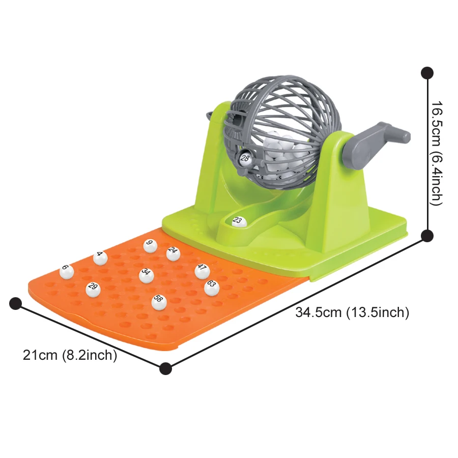 Família diversão bingo gaiola conjunto pai-filho manual loteria número bola máquina brinquedo para grandes grupos festas crianças brinquedos educativos