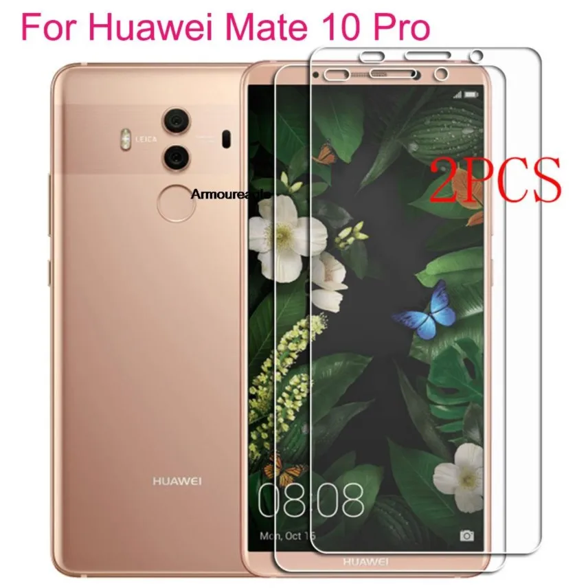 2pcs for huawei mate 10 pro tempered glass protective on mate10 10pro bla-l29, bla-l09 6inch screen protector phone cover film