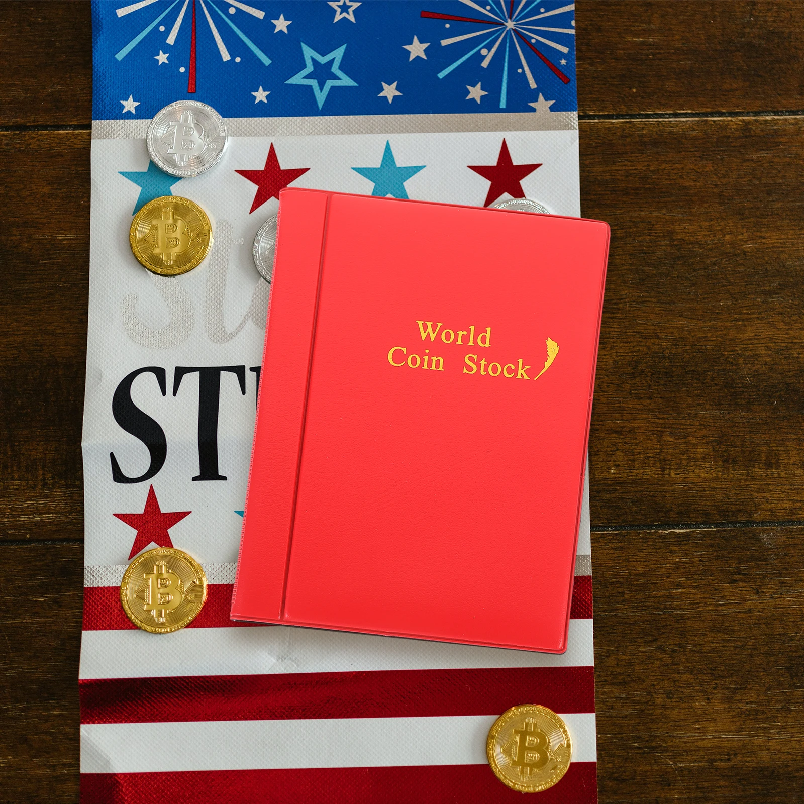 

Coin Collection Book Album Red Holder Collector Supplies for Collectors