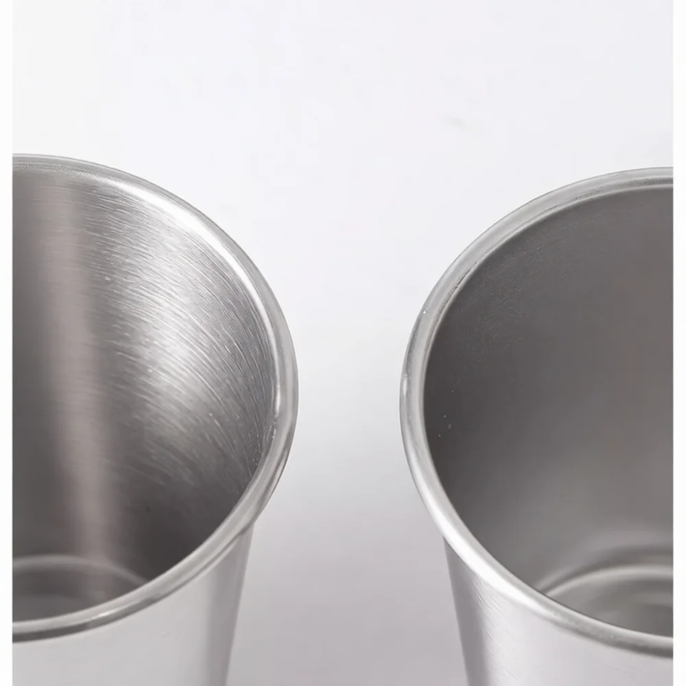 Shatterproof 304 Stainless Steel Mug Industrial Style Beer Cup Stylish Metal Drinkware For Backyard Camping Indoor Commercial