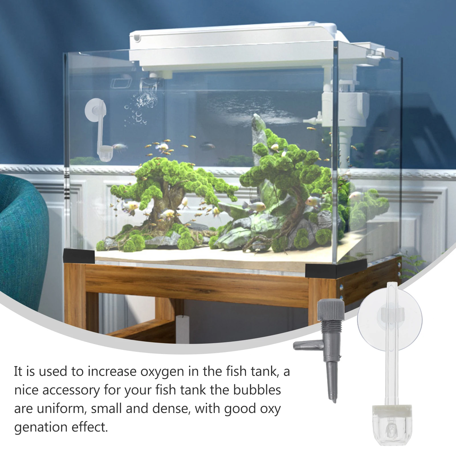 

S Size Nano Bubbler Stone for Fish Tank Aquarium Air Oxygen Purifier Hydroponic Supplies Shrimp Tank Diffuser Uniform