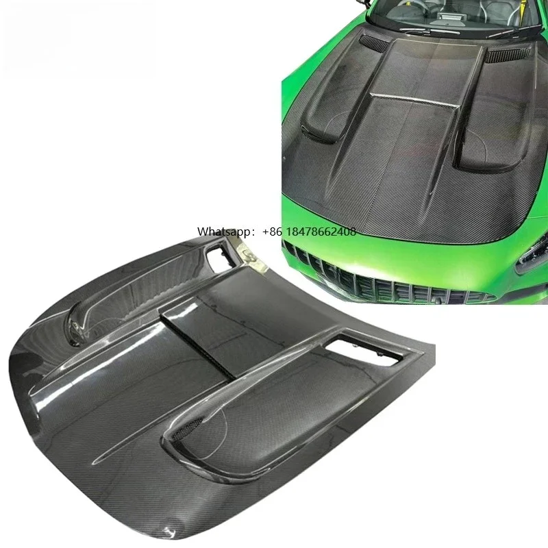 BS Style Dry Carbon Fiber Hood for GT GTC GTS GTR Car Accessories Carbon Bonnet Engine Cover