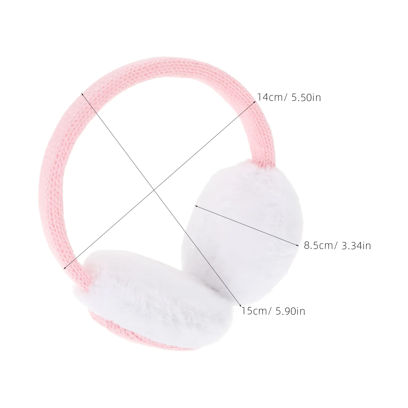 يفشل الأذن الدافئة للنساء أغطية الأذن الشتوية الناعمة مريحة فروي الداخلية خفيفة الوزن عقال الطقس البارد غطاء للأذنين لطيف الوردي #2