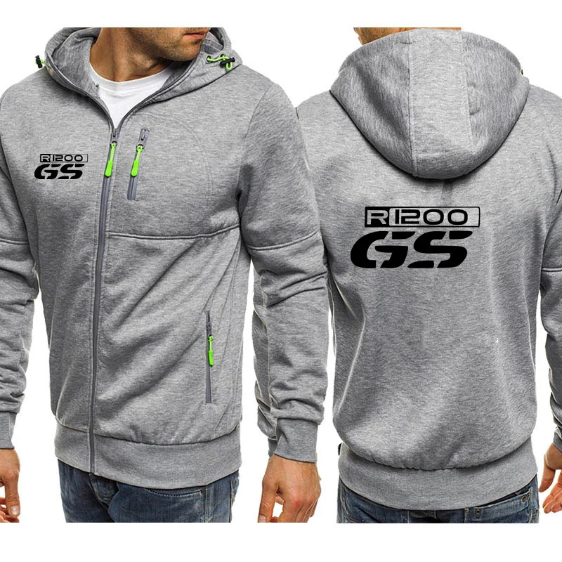 Moda GS R1200 sudaderas con cremallera para hombre motocicleta aventura R1200 GS GS sudadera R 650 800 1150 1200 Motorrad F1 bandera hombres capucha