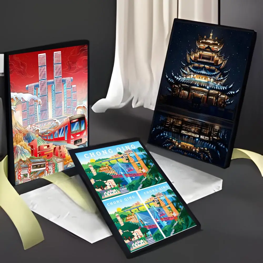 Casual Stylish Vibrant City A-Chongqing Poster American Film Mural Home Childrens Room Wall Decor Print