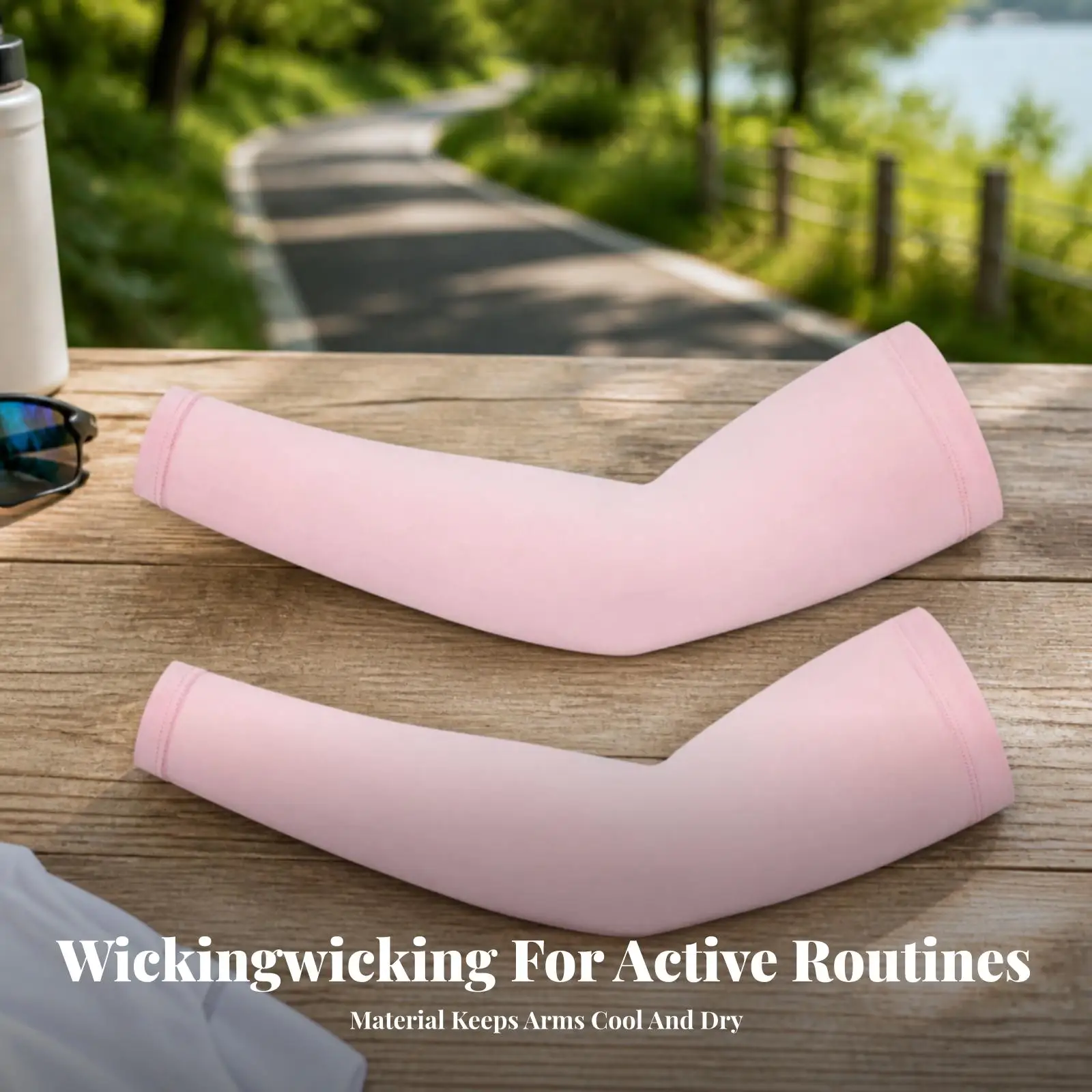 Women Arm Sleeve Sunscreen Gloves Style Cooler for Driving Running Breathable Soft Nylon Spandex