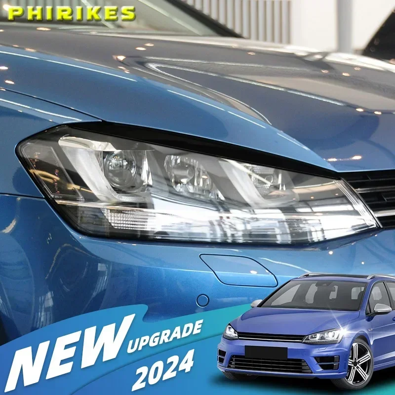 

For Volkswagen VW GOLF 7 Golf7 MK7 GTI 2Pcs Car Headlight Head Lamp Eyebrow Headlight Cover Trim Sticker Accessories