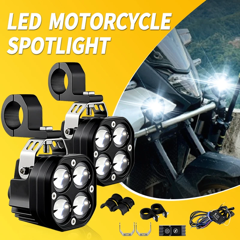 

1 комплект белых/янтарных противотуманных ламп для Honda XLV 600 650 700 TRANSALP XL600V XL650V XL700V, светодиодный прожектор, аксессуары для мотоциклов