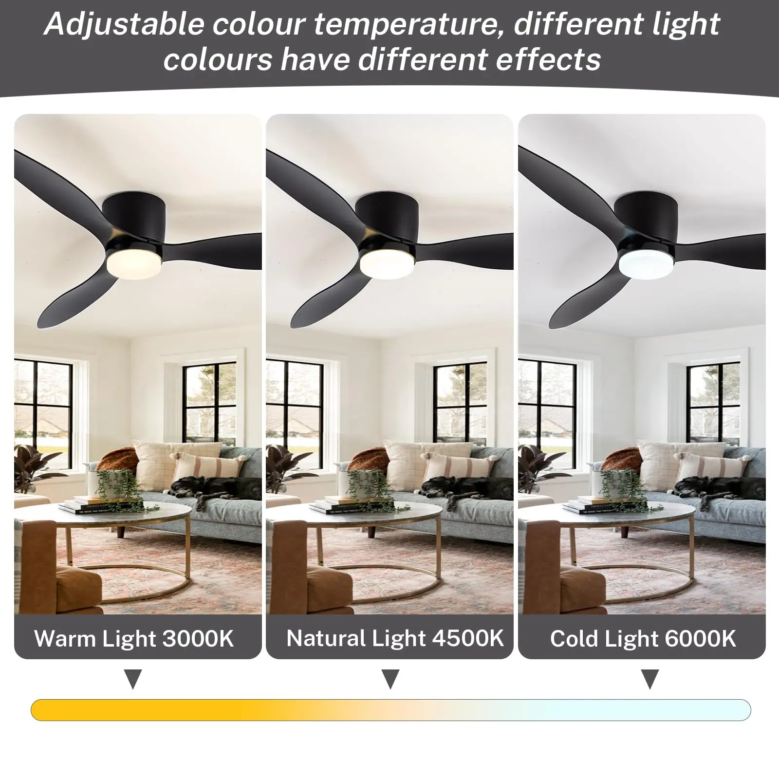 IRALAN silent and powerful ceiling fan 6-speed smart 3 color LED Ceiling fan lighting bedroom room lamps Living room lights