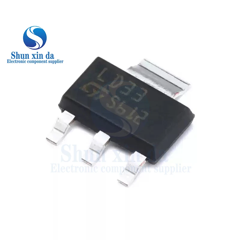 20PCS LD1117S33 LD1117S50 LD33 LD1117 LD12 LD18 LD50 ADJ SOT223 SMD Adjustable 3.3V 5V Fixed Low Drop Positive Voltage Regulator